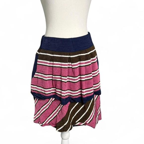 Anthropologie Dresses & Skirts - Maeve Anthropologie Tiered Striped Skirt Womens size 4 (small - medium )